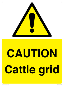 CAUTION Cattle grid